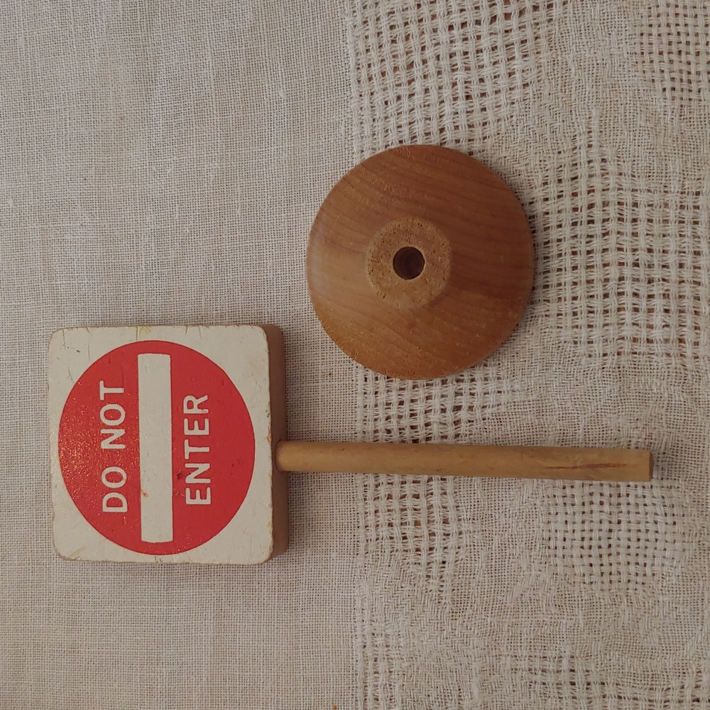 Vintage Wood Toy Road Sign Set - Picture 11 of 13